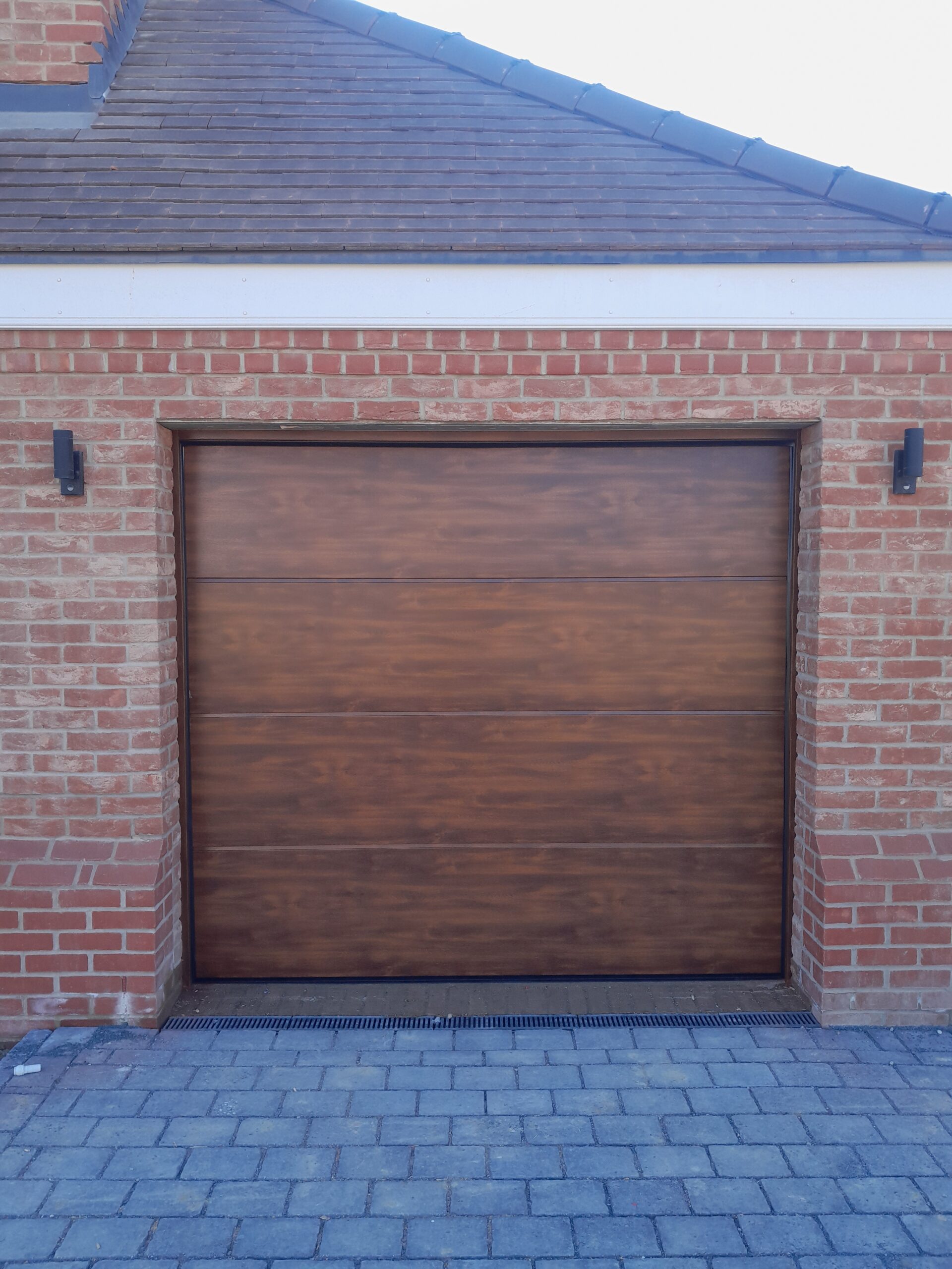 Novoferm - Flush Woodgrain Sectional - Golden Oak