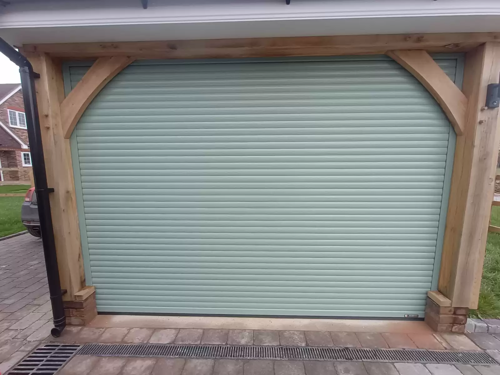 Sage Green Roller Garage Door