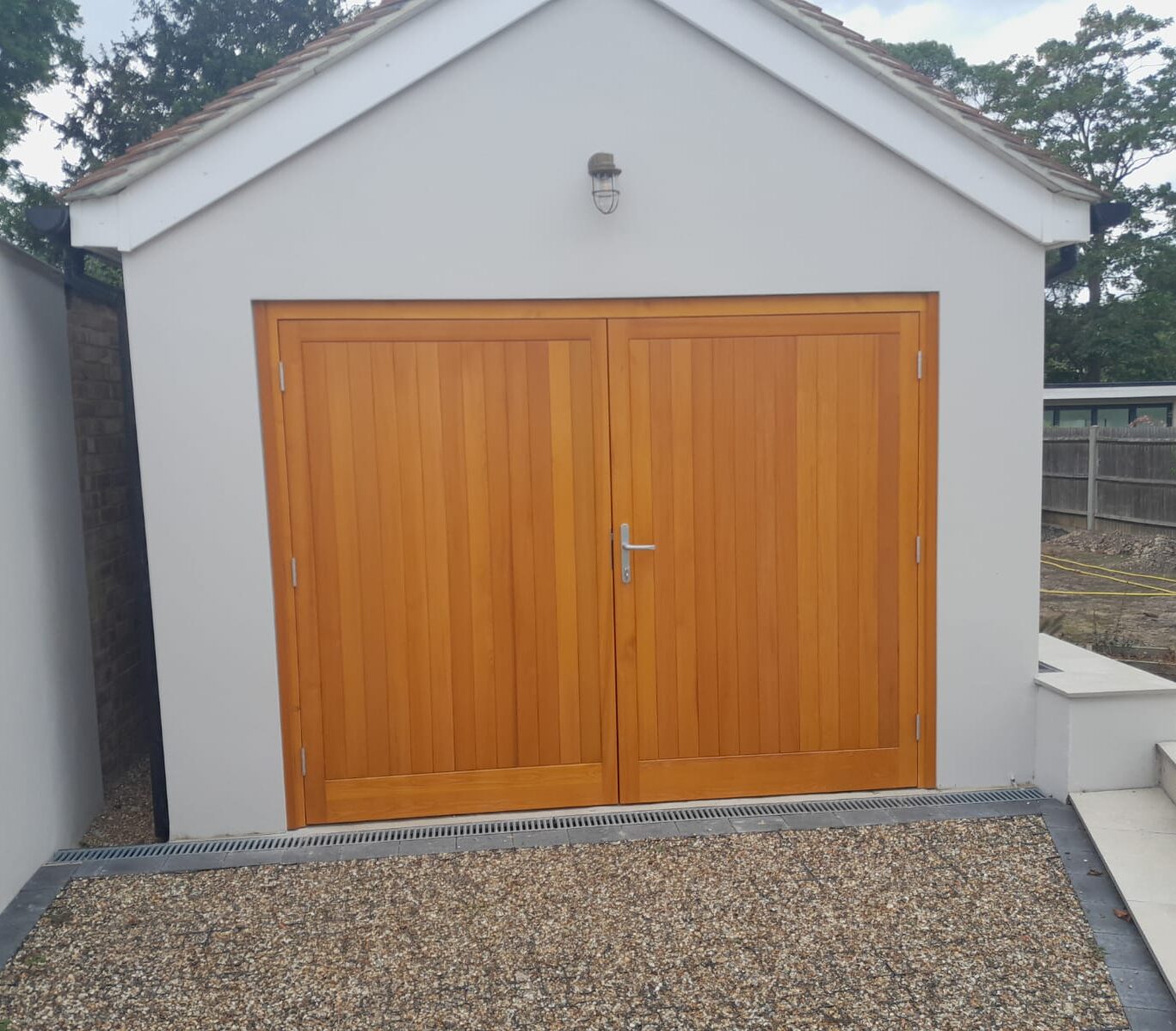 Cedar Door Edale design Cement Grey RAL 7033