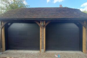 Cedar Door Barlow Sectional Garage door Black RAL 9005