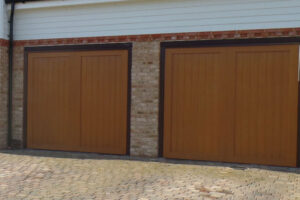 Two GRP Up and Over Garage Doors