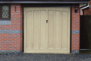 GRP up and over garage doors cream