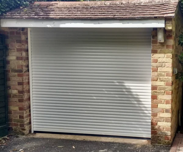 White Roller Garage Door Compact 55 Electric