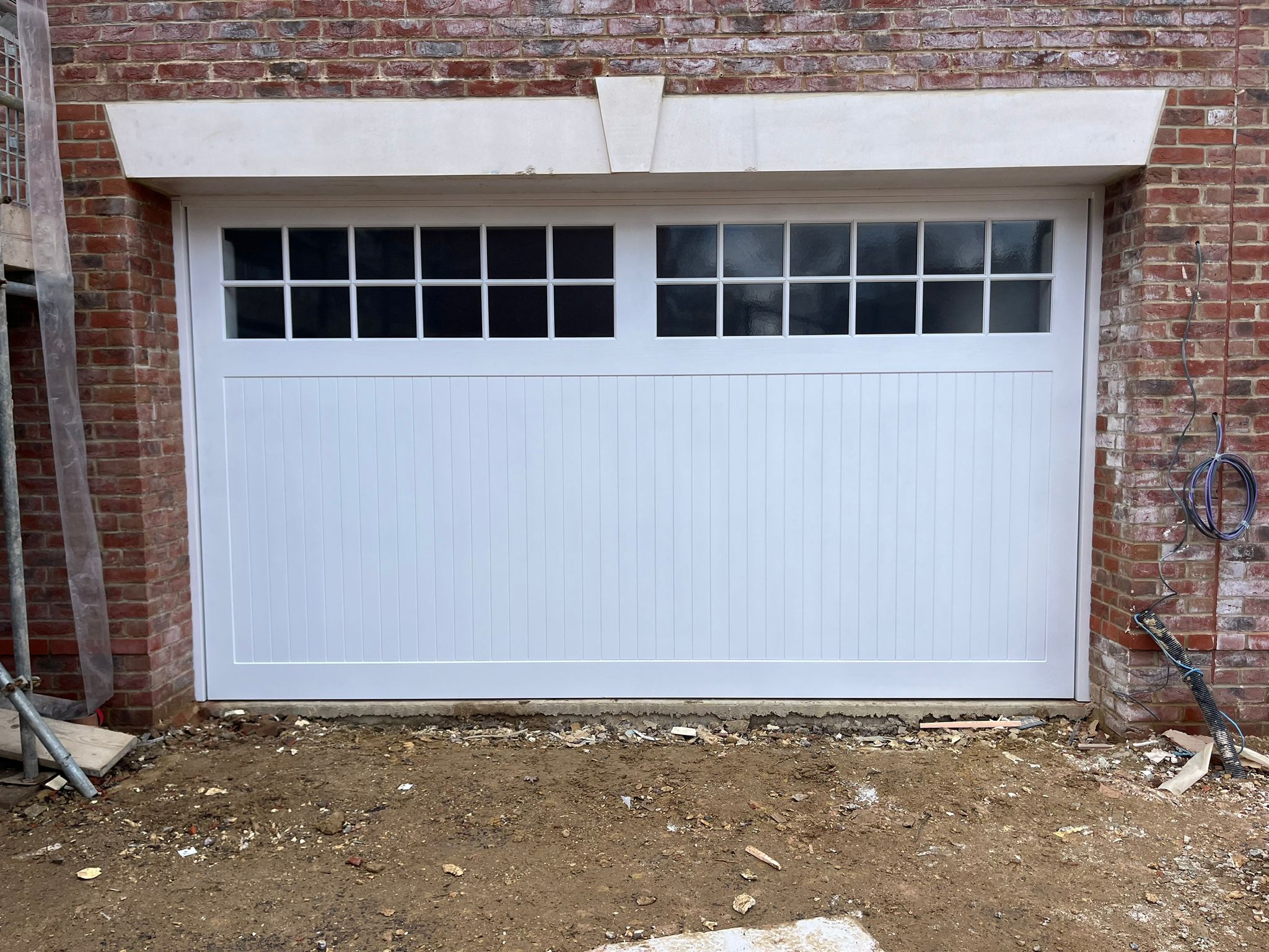 Cedar Door Edale Style White primed timber up and over door