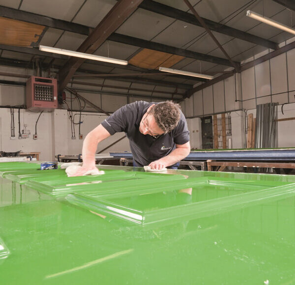 Buffing the green door